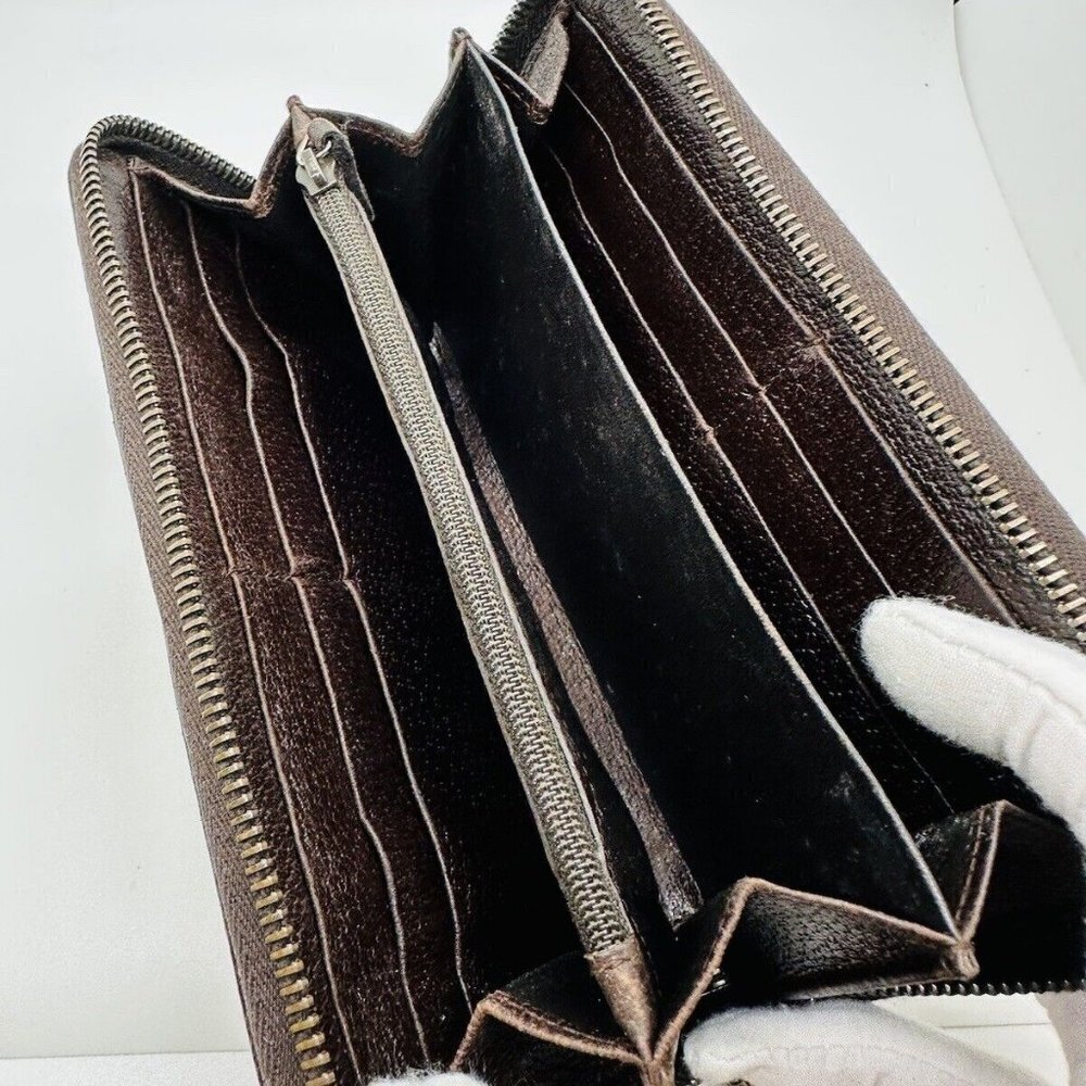Gucci Large Double  G Monogrammed Zippy wallet Vintage Luxury Accessory - Picture 6 of 12